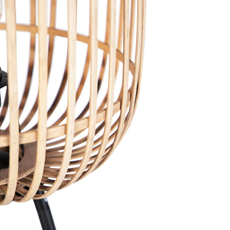 Smart landelijke vloerlamp rotan incl. WiFi A60 - Manila