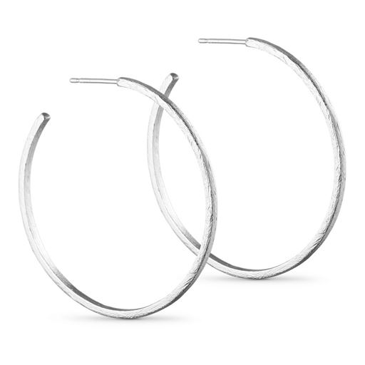 Pure By Nat Børstede Creoler, Silverplated