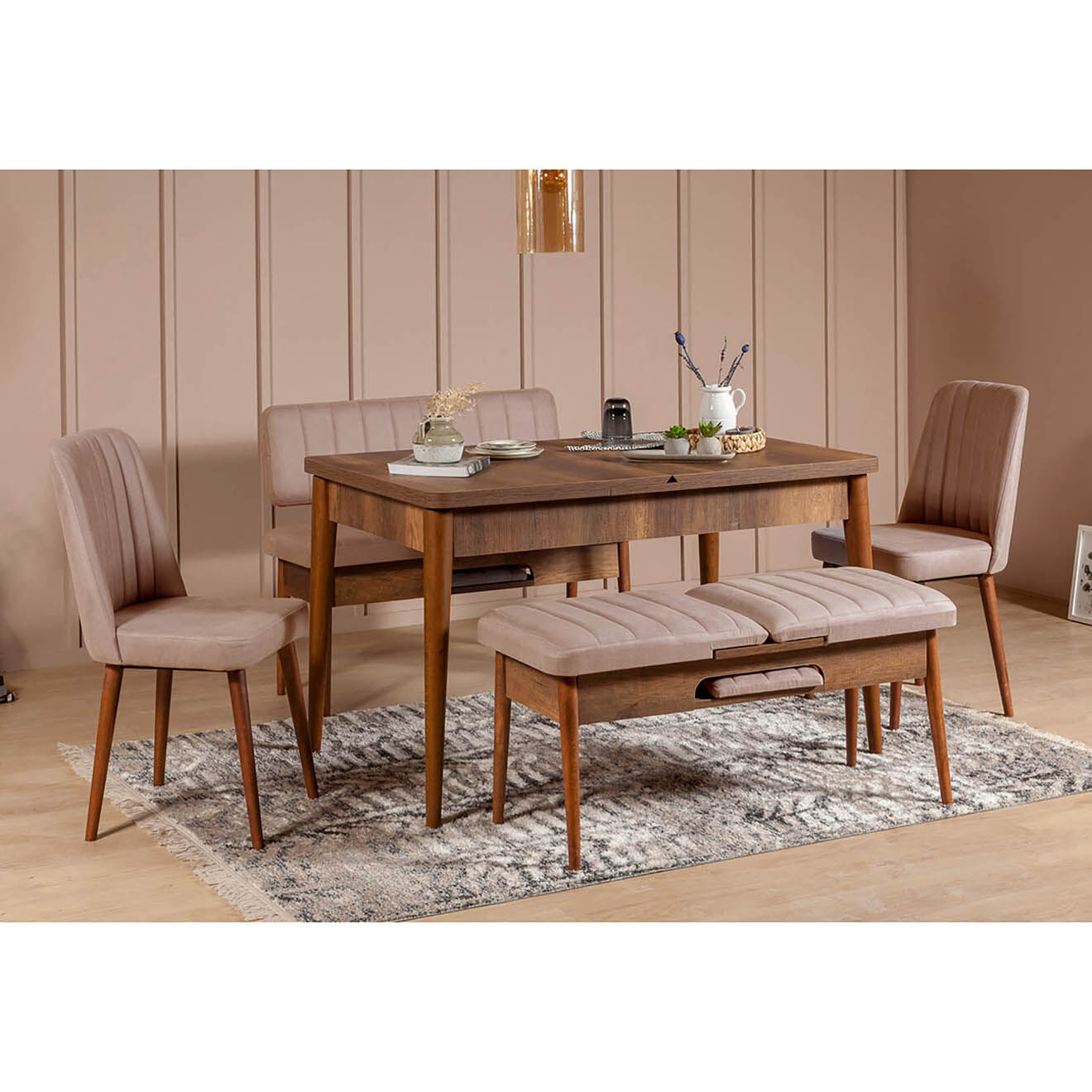 Homitis Chaise Vina noyer - 46x85x46 cm