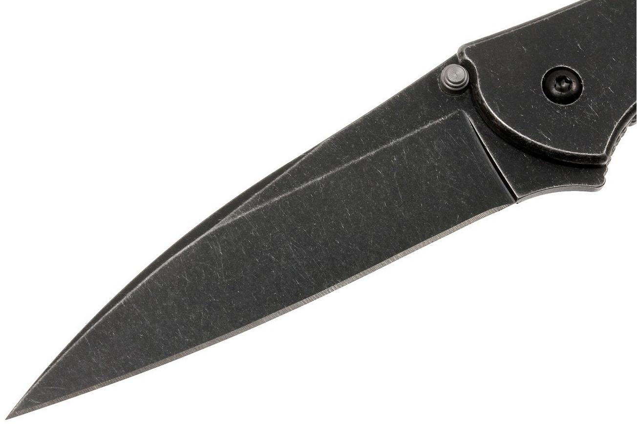 Kershaw Leek 1660BLKW plain edge, zwart