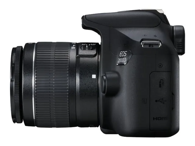 Canon EOS 2000D - Digitalkamera - SLR - 24.1 MP - APS-C - 1080p / 30 fps - 3x optisk zoom EF-S 18-55 mm III objektiv - Wi-Fi, NFC
