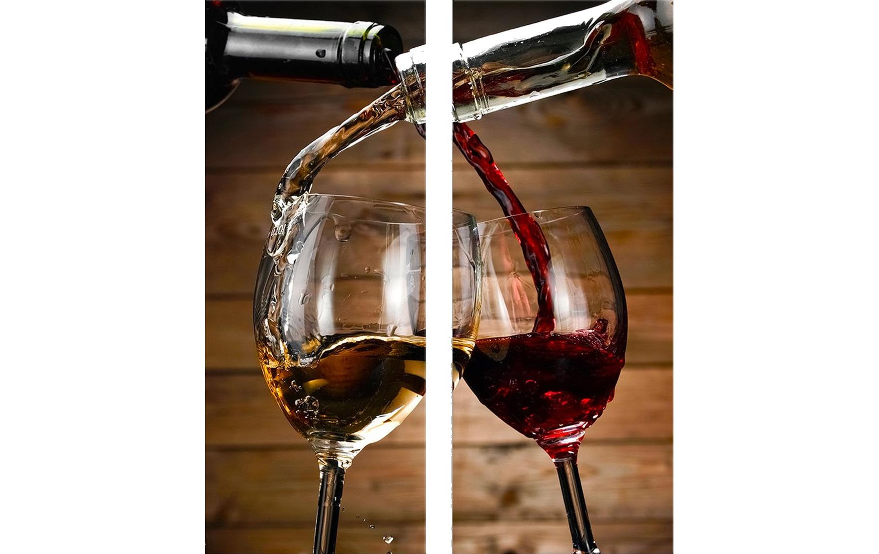 Bild Wein 2-teilig, 50 x 50 cmDekorative Wandmalerei