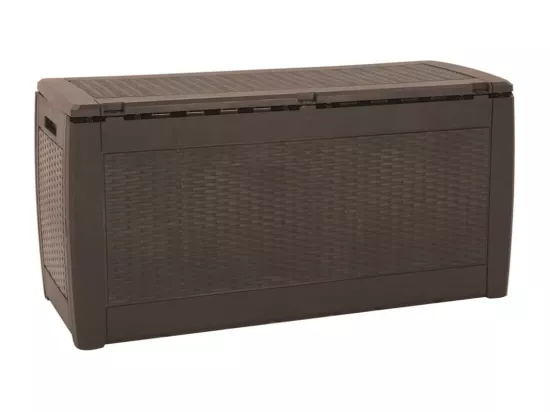 Boîte de stockage de jardin Marron 119x48x60 cm Polypropylène