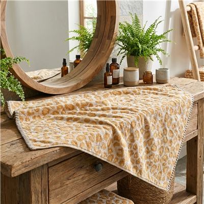 Linge de toilette motif léopard - 450 g/m²