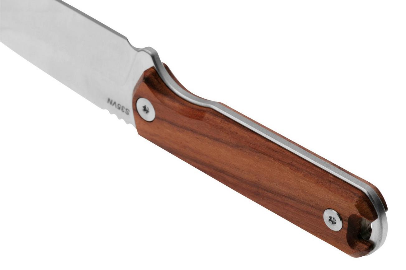 WESN Bornas SN23-0, S35VN Rosewood with Kydex Sheath, vaststaand mes