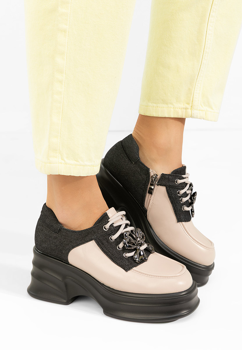 Chaussures casual femme beige Manilla