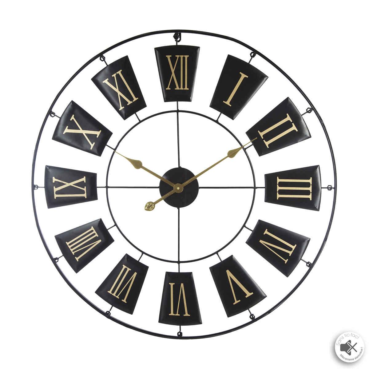 PENDULE METAL NOIR D.76CM