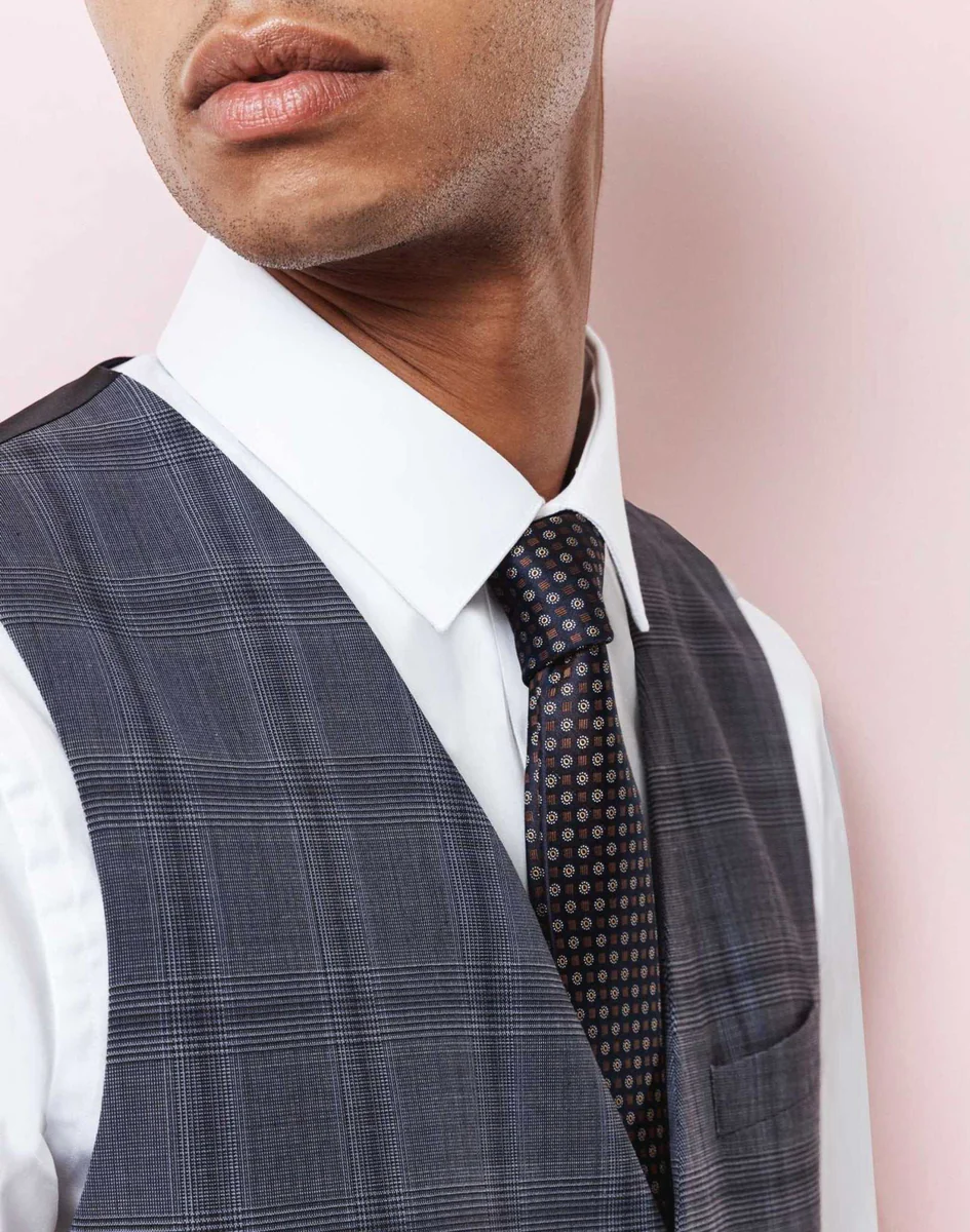 Gilet carreaux bleu 