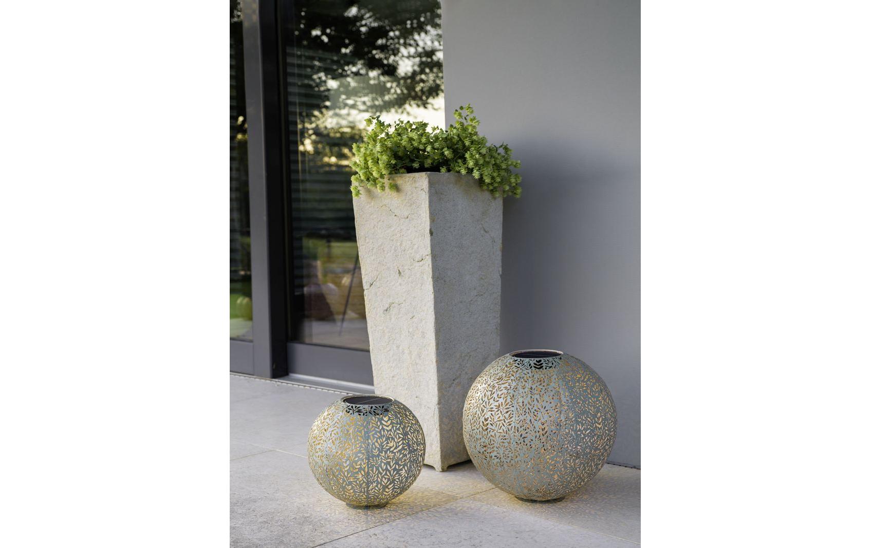 Windlicht Solar Antic Ball Mistral Ø 40 cm, MintSolarleuchte zum Aufstellen