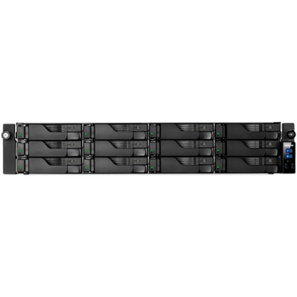 Asustor Servidor NAS AS7112RDX Rail Kit 2U Rack 12-Bay E-2224 (preto) - AS7112RDX RAIL