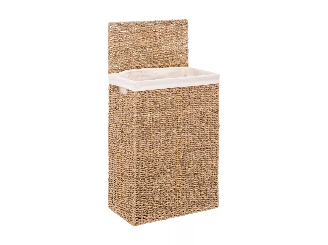 WELL HOME - Panier conteneur pour vêtements ou linge, format rectangulaire 40L