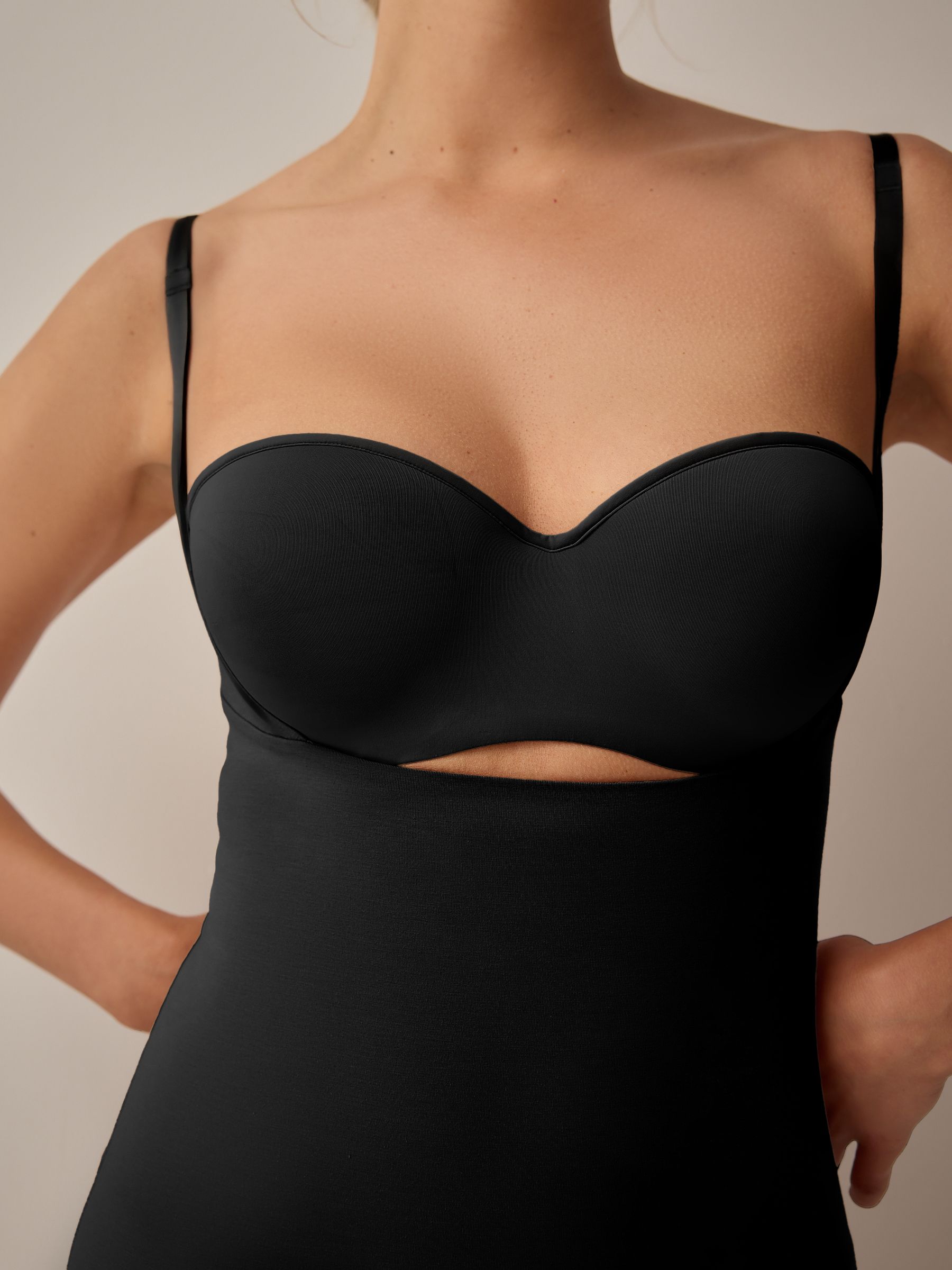 Zwart - Vormgevende medium verstevigende premium katoenen Wear Your Own Beha slip