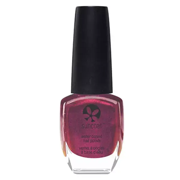 Esmalte vegano à base de água SunCoat, não removível, cor de borra de vinho, 11ml