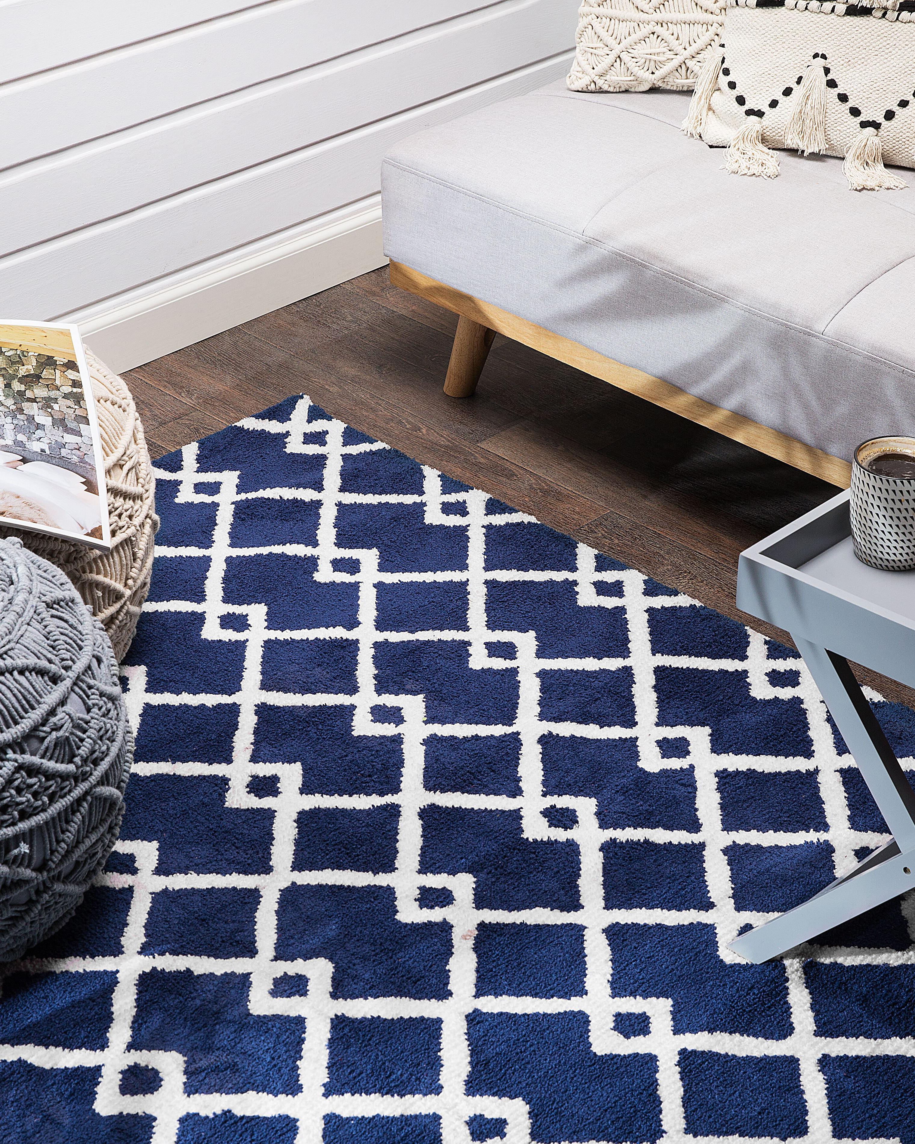 Vloerkleed SERRES Blauw 160 x 230 cm