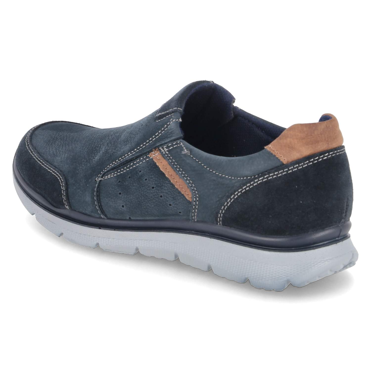 Beliano Slipper - blue/cognac