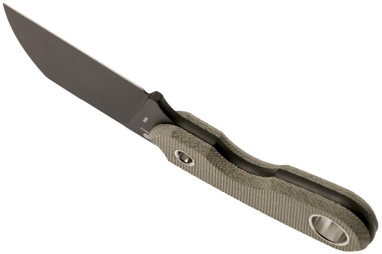 Viper Berus 2 VT4014DCG M390 PVD Black, Green Canvas Micarta vaststaand mes, Rumici design