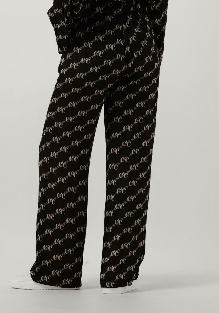 zwarte co'couture pantalon logo line pant