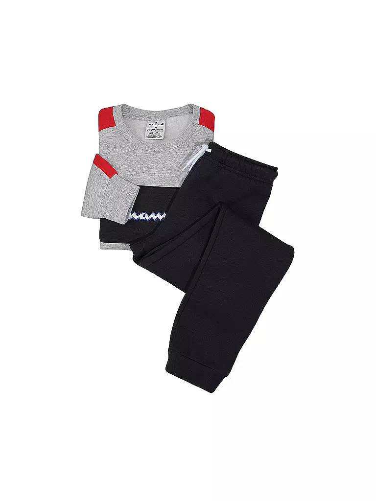 CHAMPION Jungen Jogger Set 2tlg Sweater/Jogginghose  hellgrau
