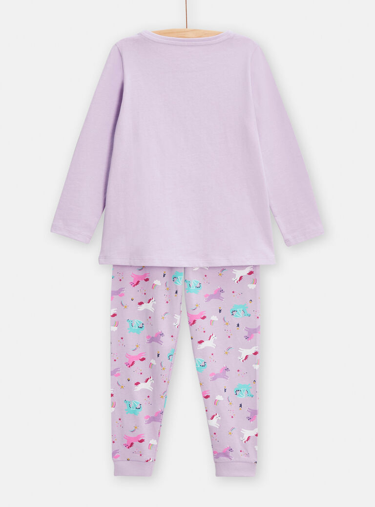 Pyjama violet animation dragon pour fille