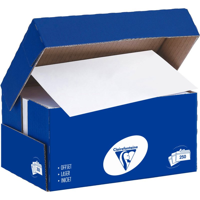 Enveloppe Clairalfa Clairefontaine 90 g/m² blanche - Boîte de 250