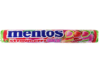 DROPS MENTOS STICK MORANGO MIX 38G