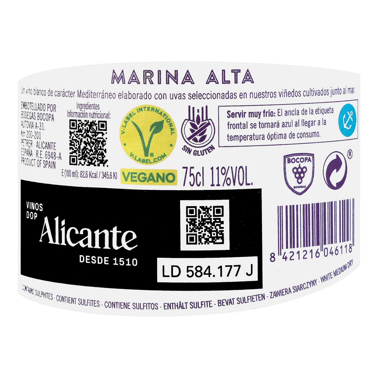 Vin blanc Marina Alta DO Alicante