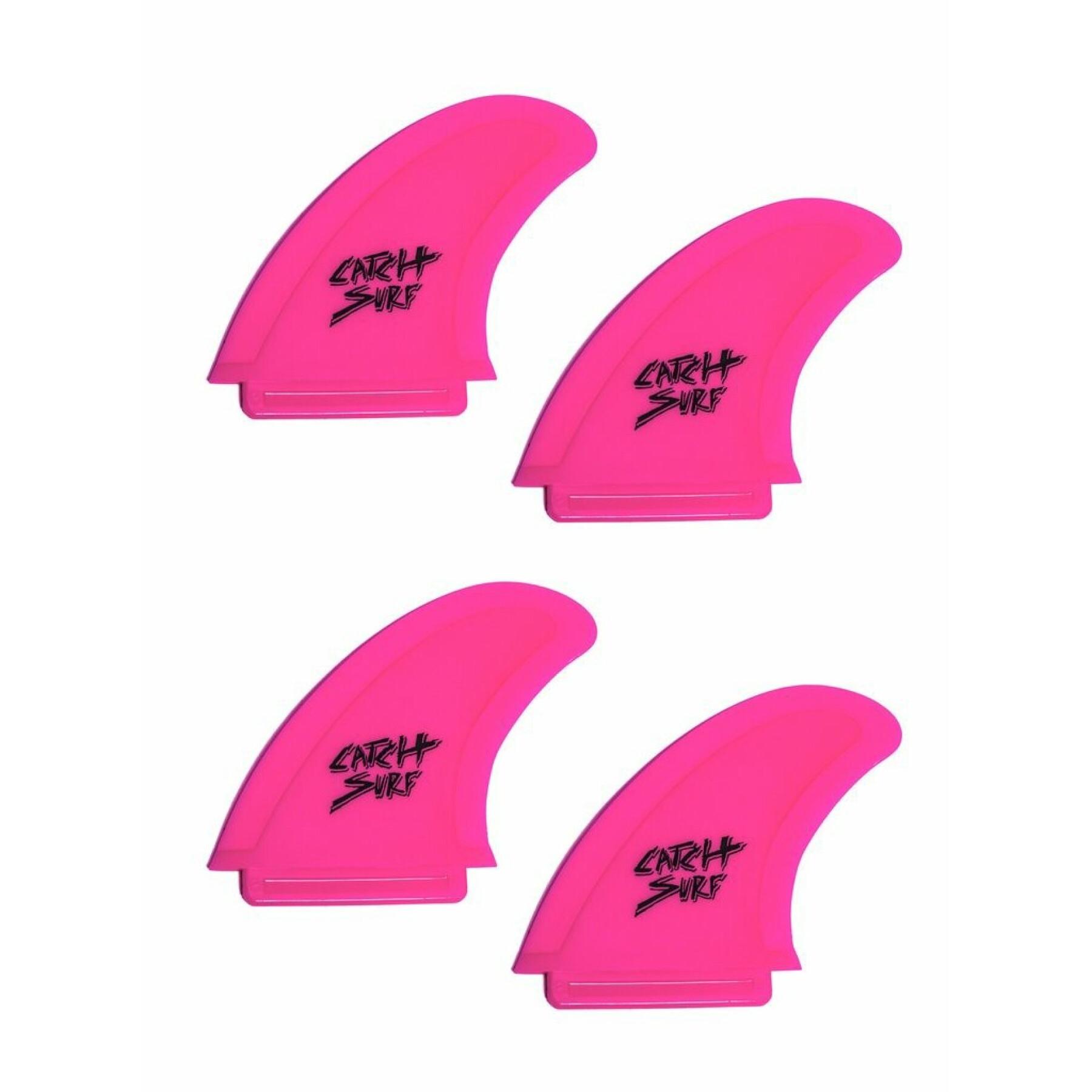 Catch Surf SAFETY EDGE QUAD FIN SET (Hot Pink)