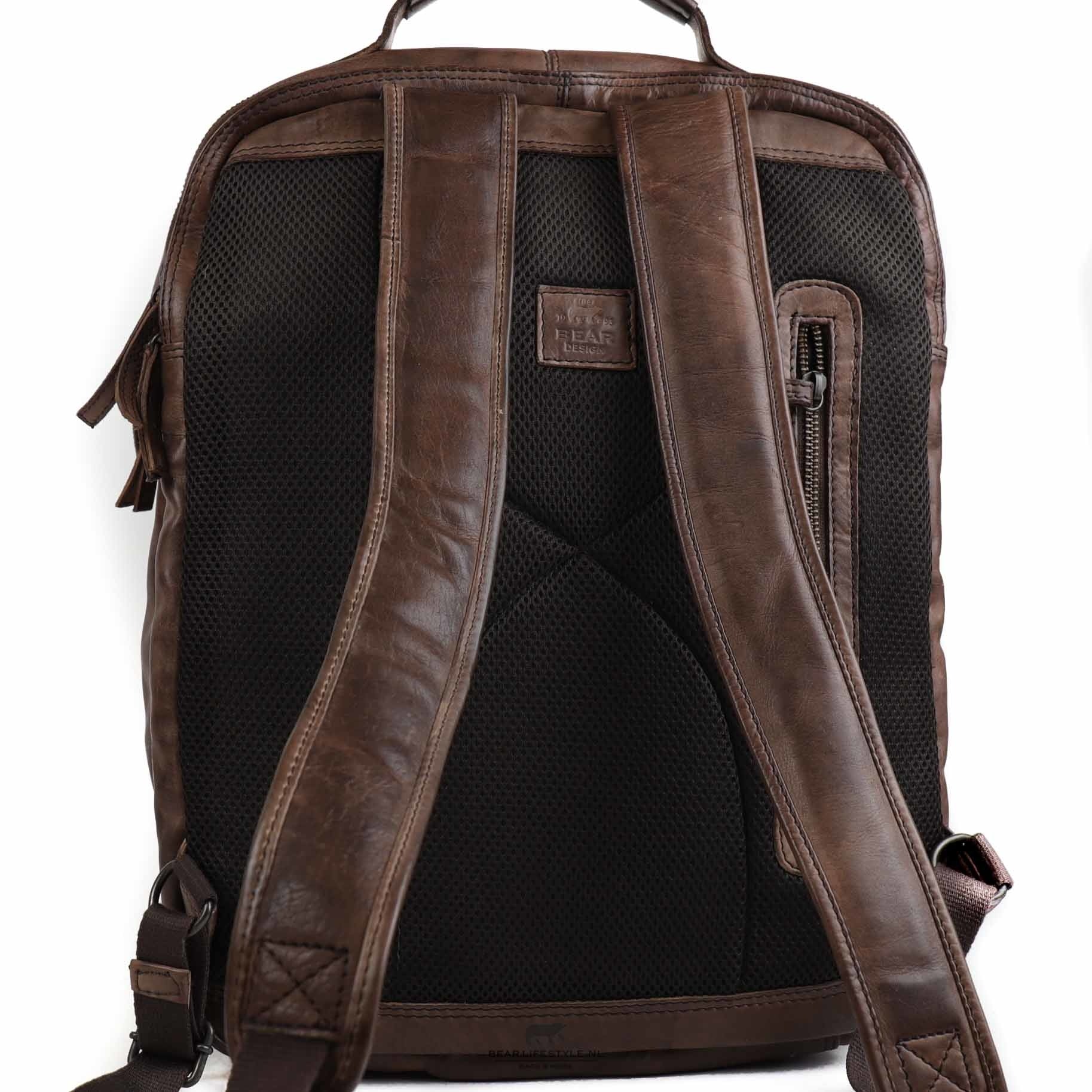 Rugzak 'Ties' donkerbruin - CL 40848 Donkerbruin