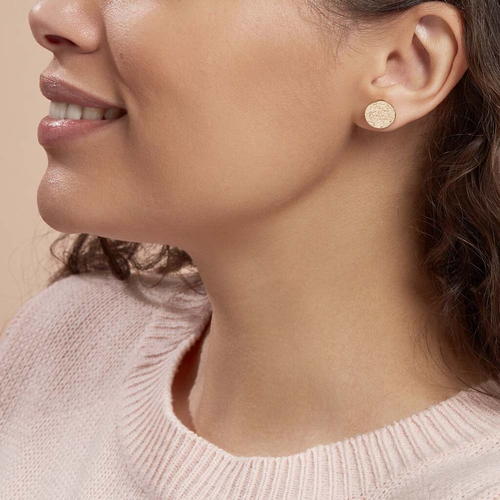 Boucles D'oreilles Puces Blanka Plaqué Or Jaune