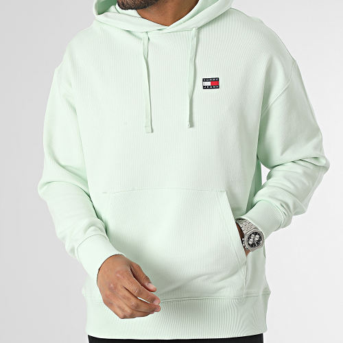 Sweat Capuche Relax Badge 6369 Vert Pastel