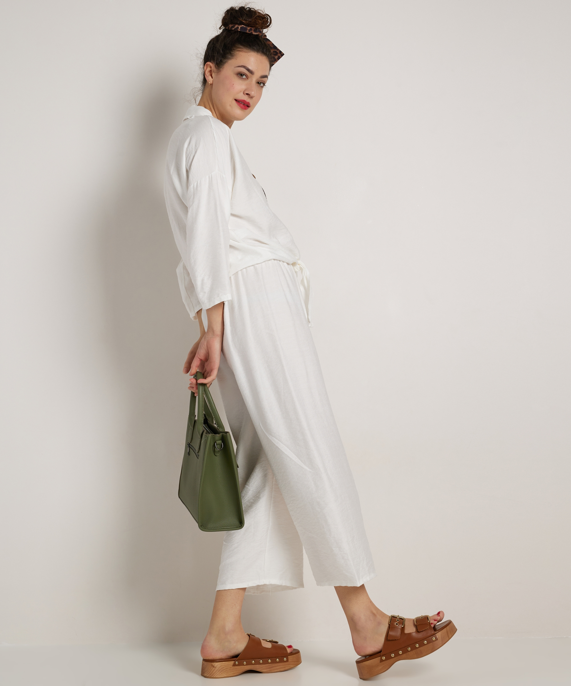 set: knoop blouse met broek
