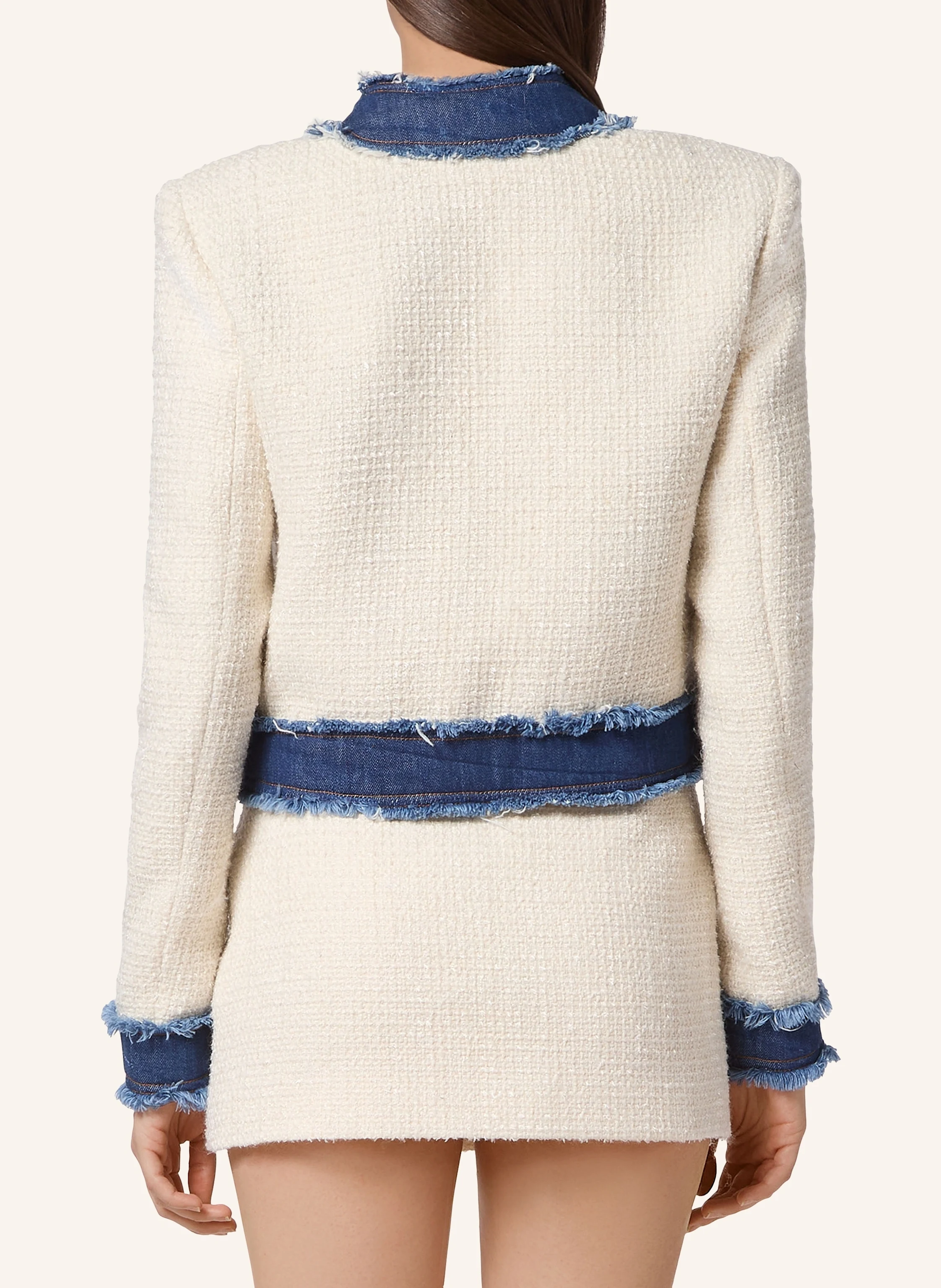 PHILIPP PLEIN Bolero-Jacke aus Tweed-Denim