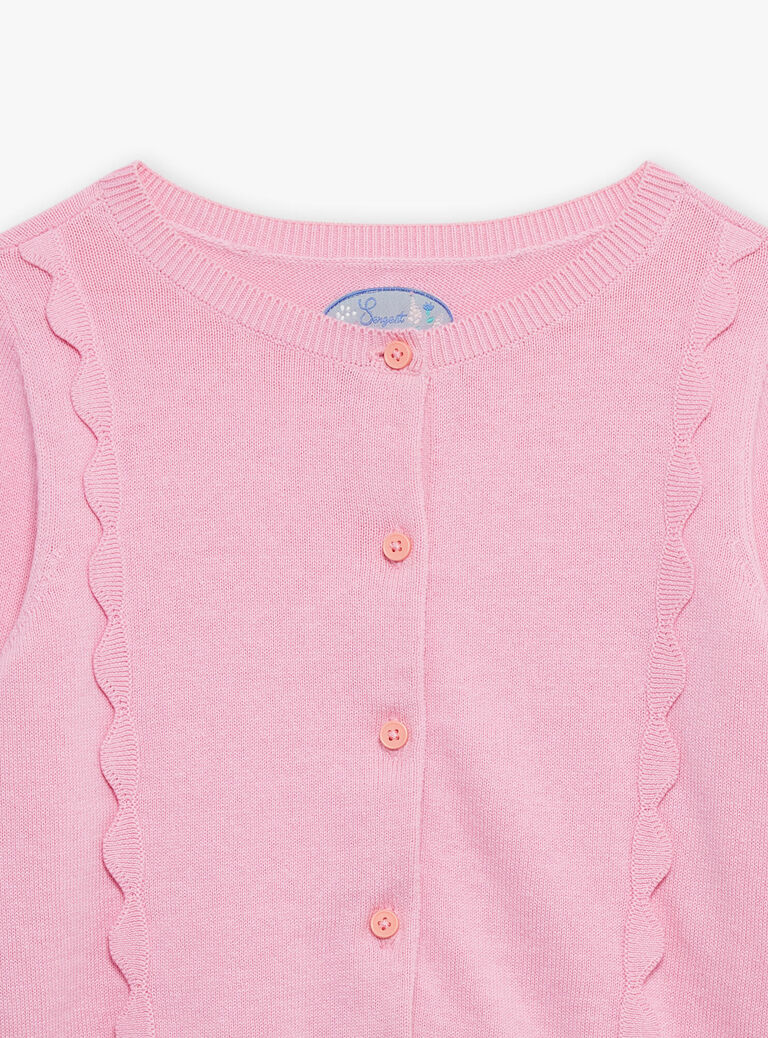 Cardigan rose à manches longues