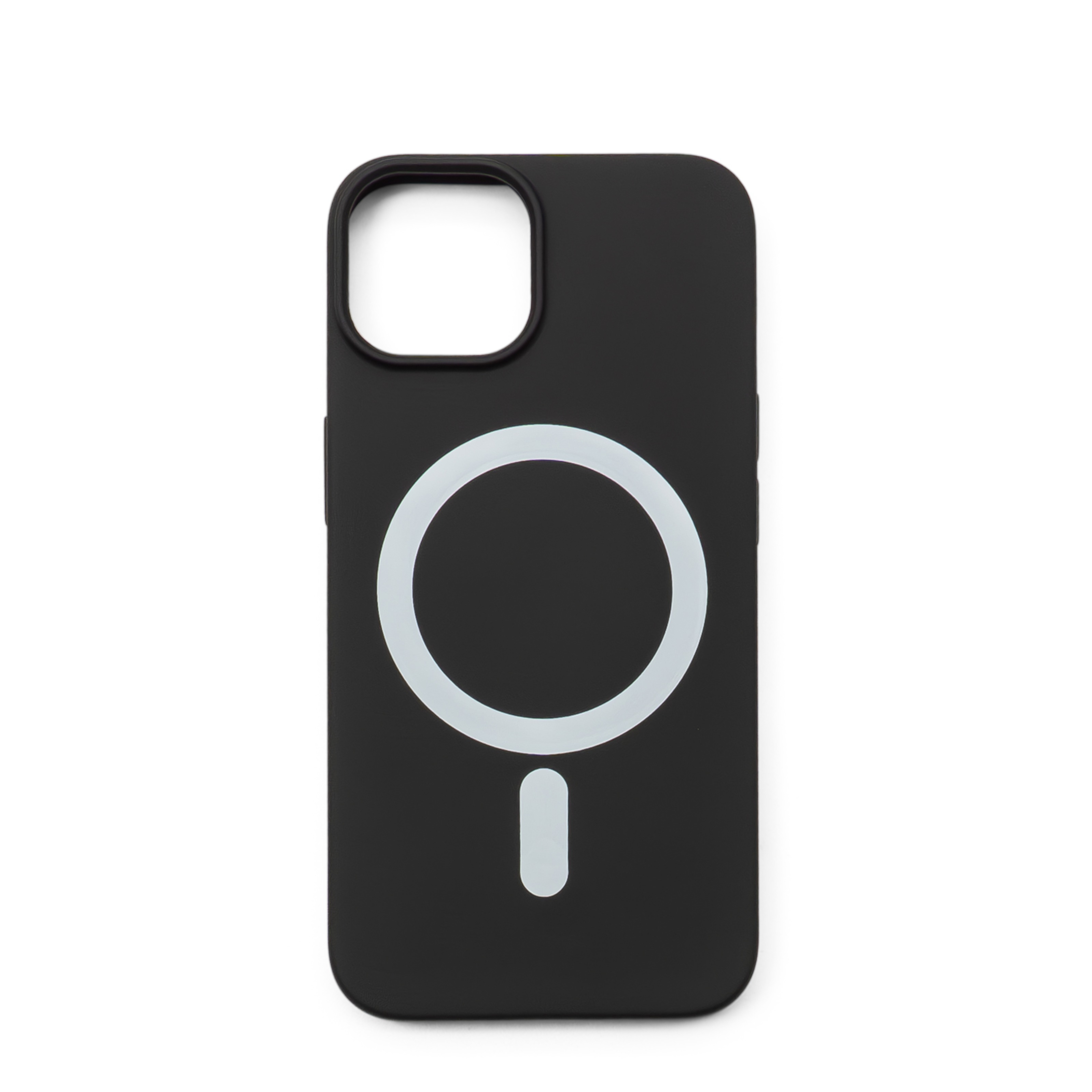 iPhone 14 MagSafe Silikon Case Hülle - Schwarz