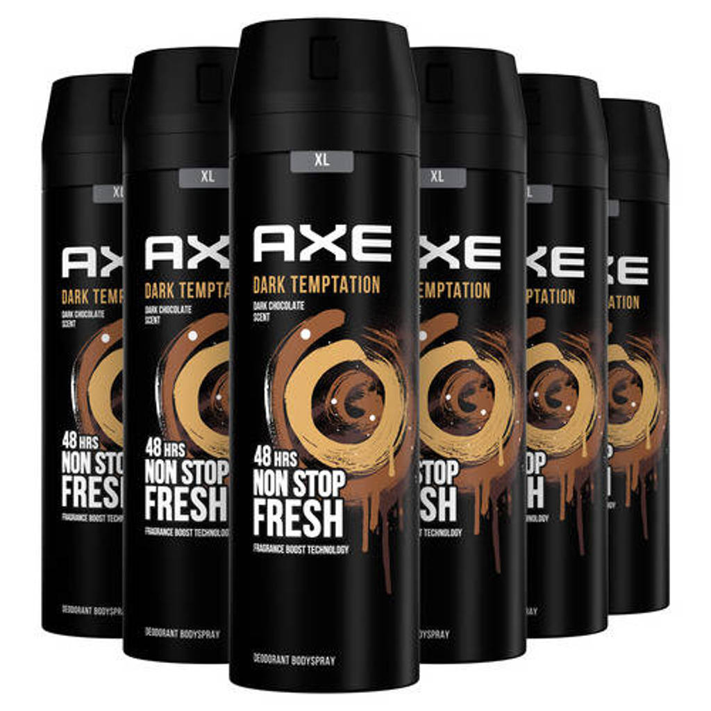 Axe = fris!Dark Temptation deodorant bodyspray - 6 x 200 ml