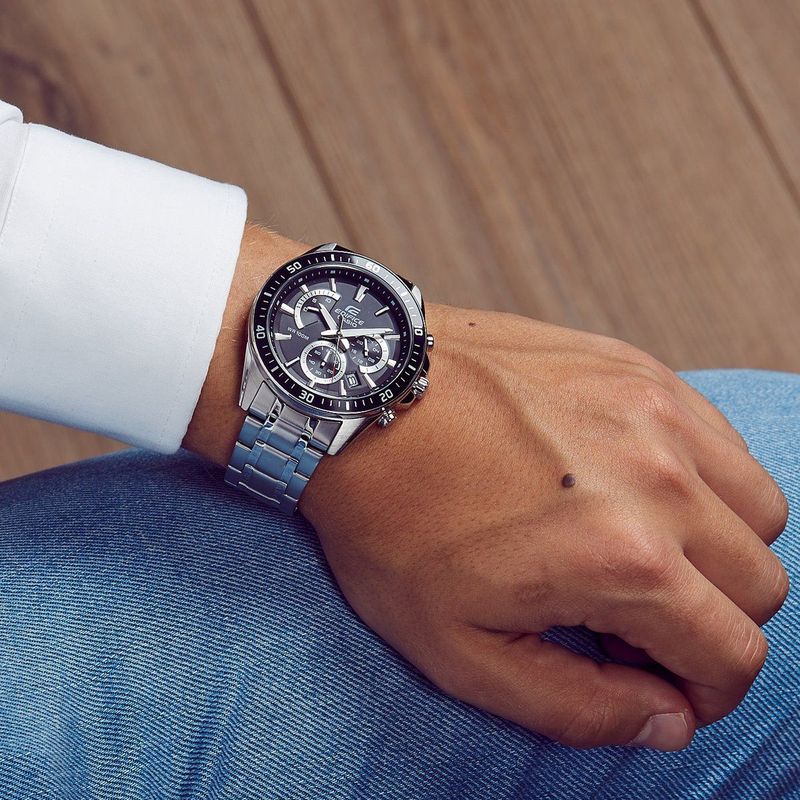 Casio Edifice EFR 552D 1AVUEF Herenhorloge 45 Zilverkleurig