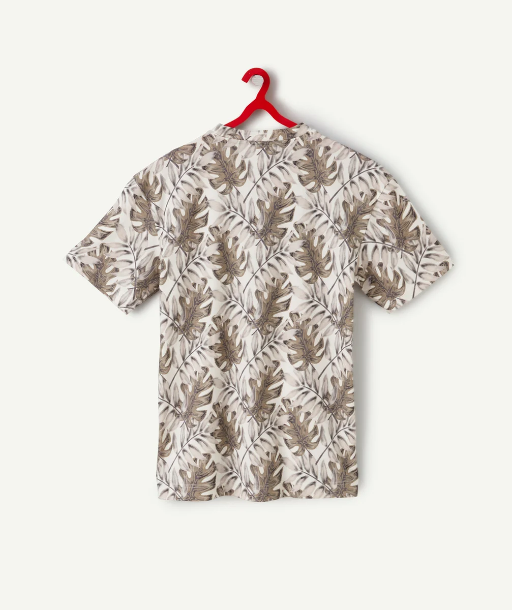 T-SHIRT GARÇON IMPRIMÉ FEUILLAGE