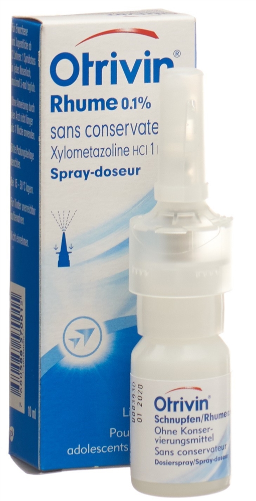 OTRIVIN Schnupfen 0.1 %<br>10 ml, Dosierspray, Nasenspray, Lösung, ohne Konservierungsmittel