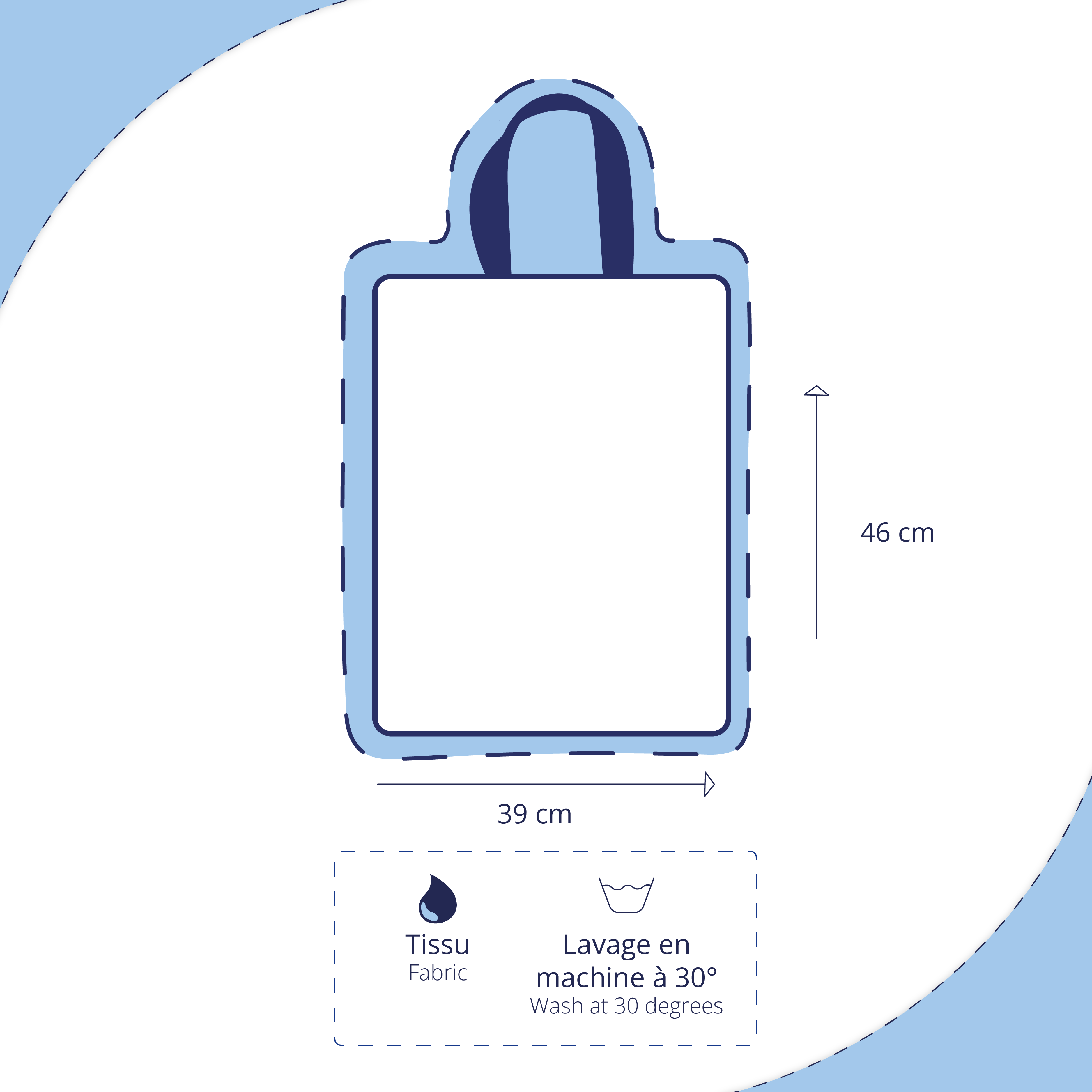 Grand Sac Cadeaux - 39 X 46 Cm Oiseaux Bleu
