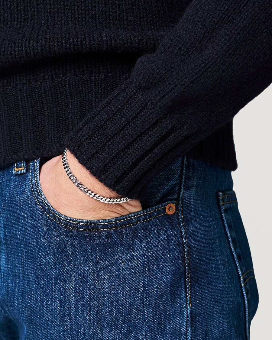 Tom Wood Curb Bracelet L Silver