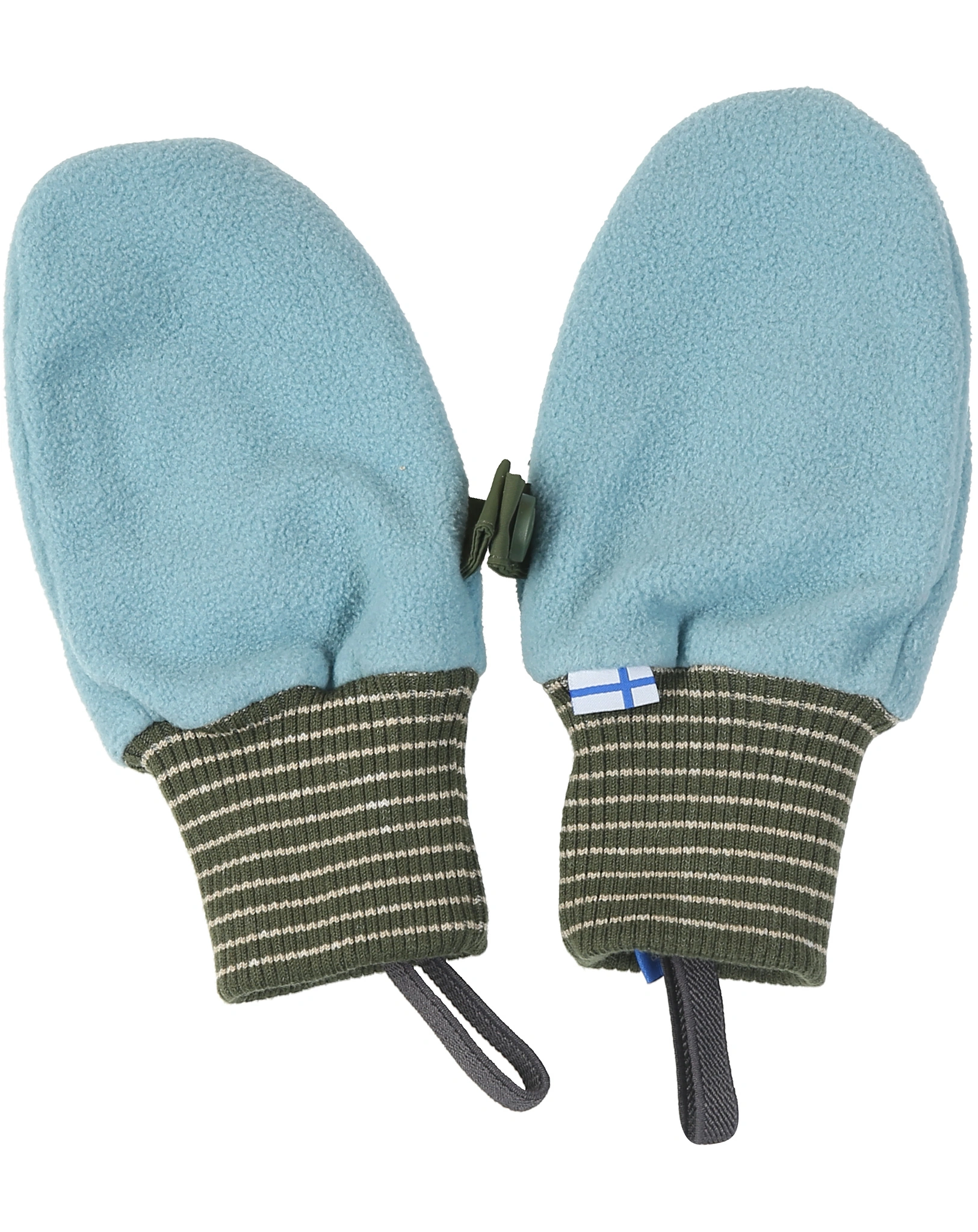 Fleece-Fäustlinge PUPUJUSSI in smoke blue/ bronze green
