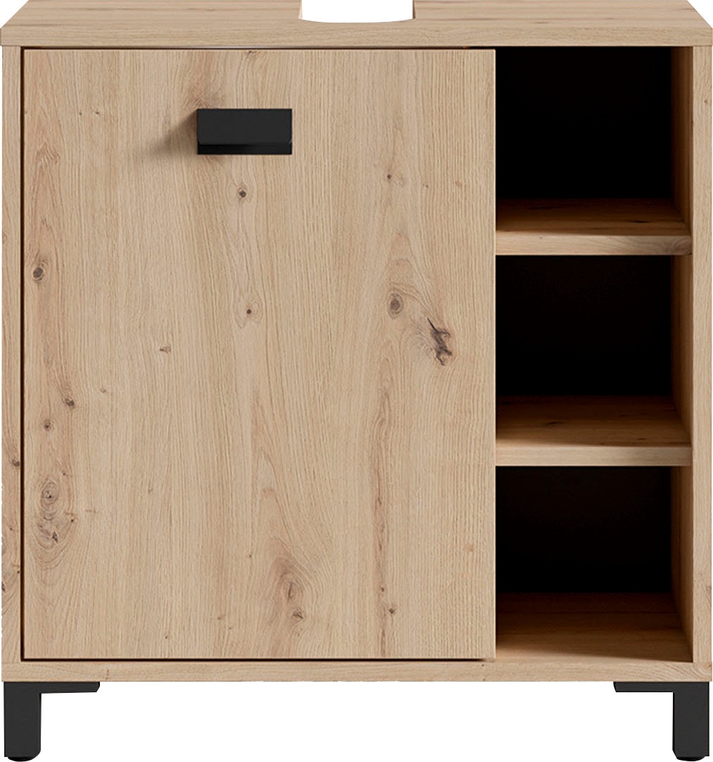 byLIVING Waschbeckenunterschrank »Wellness« 1 Stk. tlg. 60cm Waschbeckenunterschrank mit Metallgriff und viel Stauraum.