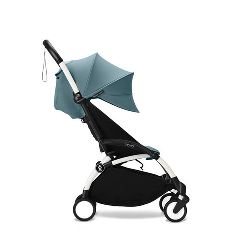 Poussette YOYO 3 Pack 6+ Aqua / Cadre Blanc - STOKKE