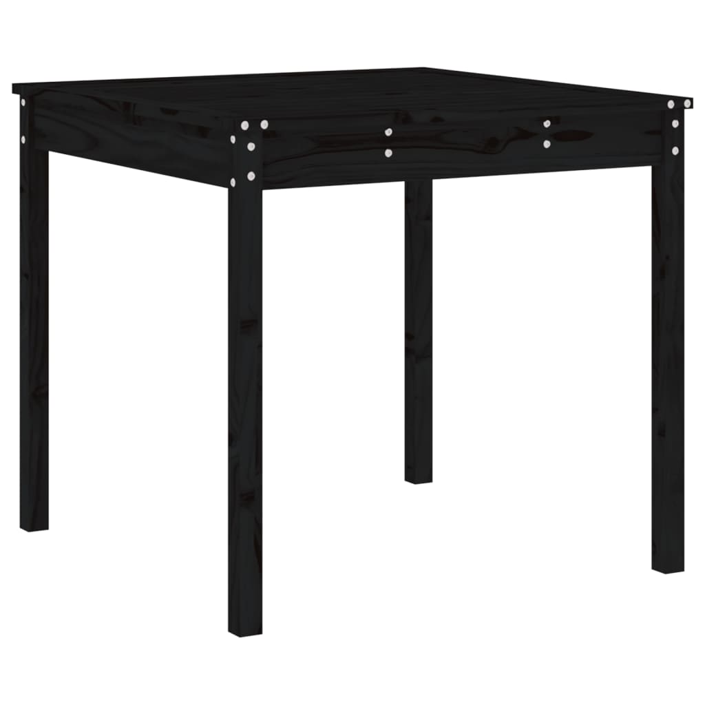 Ensemble à dîner de jardin 5 pcs noir bois massif de pin