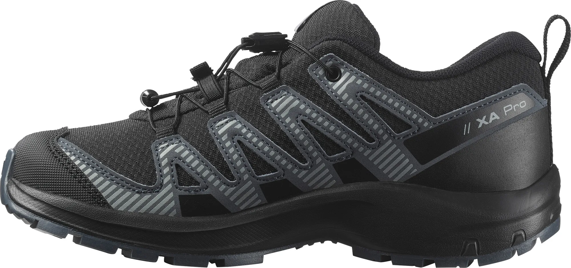 Salomon Kids' XA Pro V8 Waterproof Black/turbulence/quarry