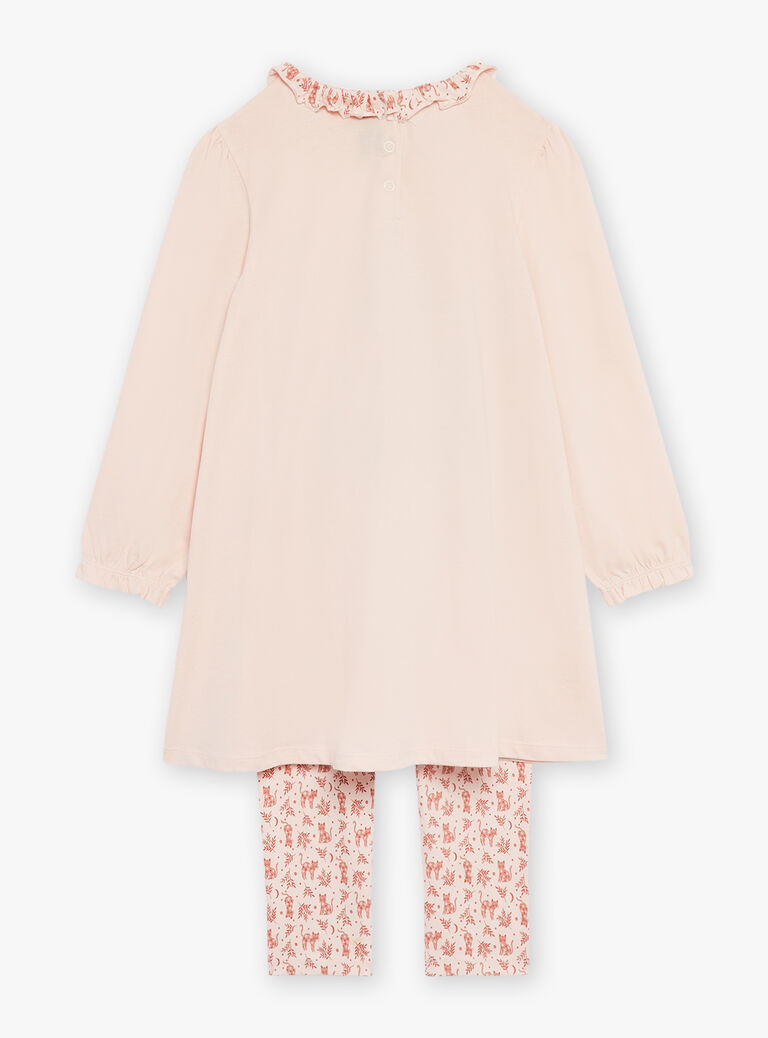 Chemise de nuit et legging rose