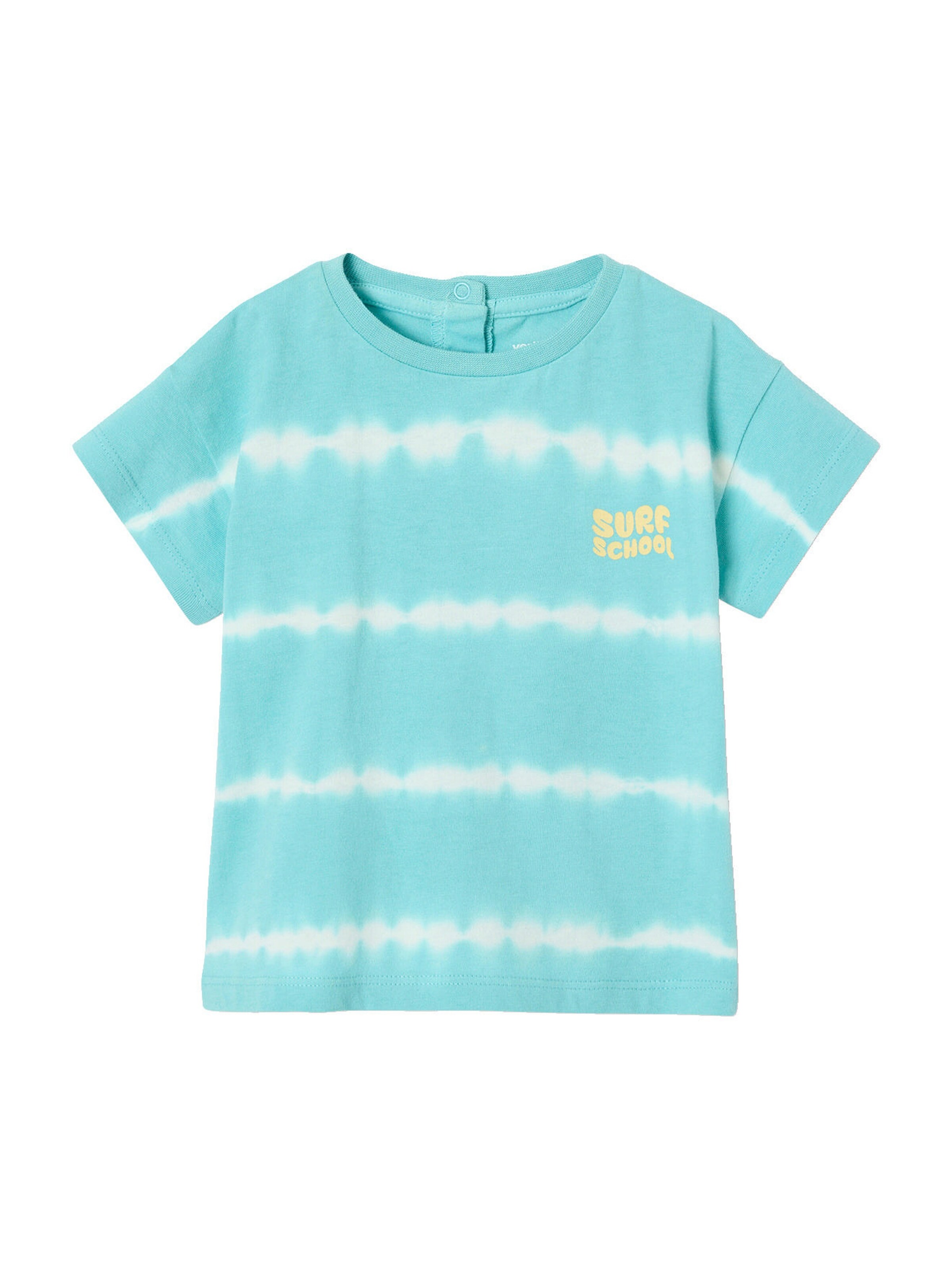Vertbaudet Baby T-Shirt mit Batikmuster türkis