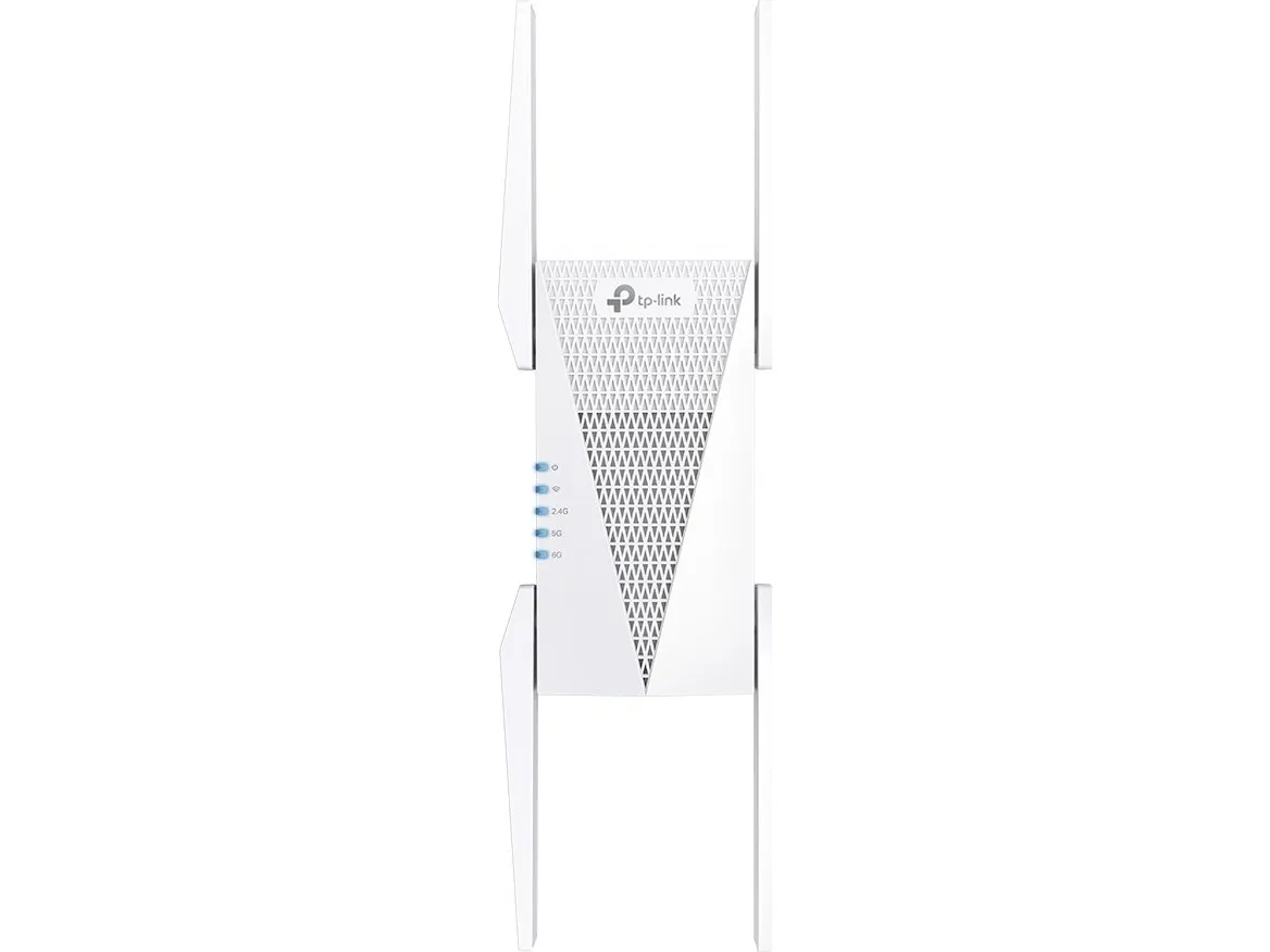 TP-Link RE815XE, Hvid, Ekstern, Mesh-satellit, Tri-band (2,4 GHz/5 GHz/6 GHz), Wi-Fi 6 (802.11ax), 2402 Mbit/s
