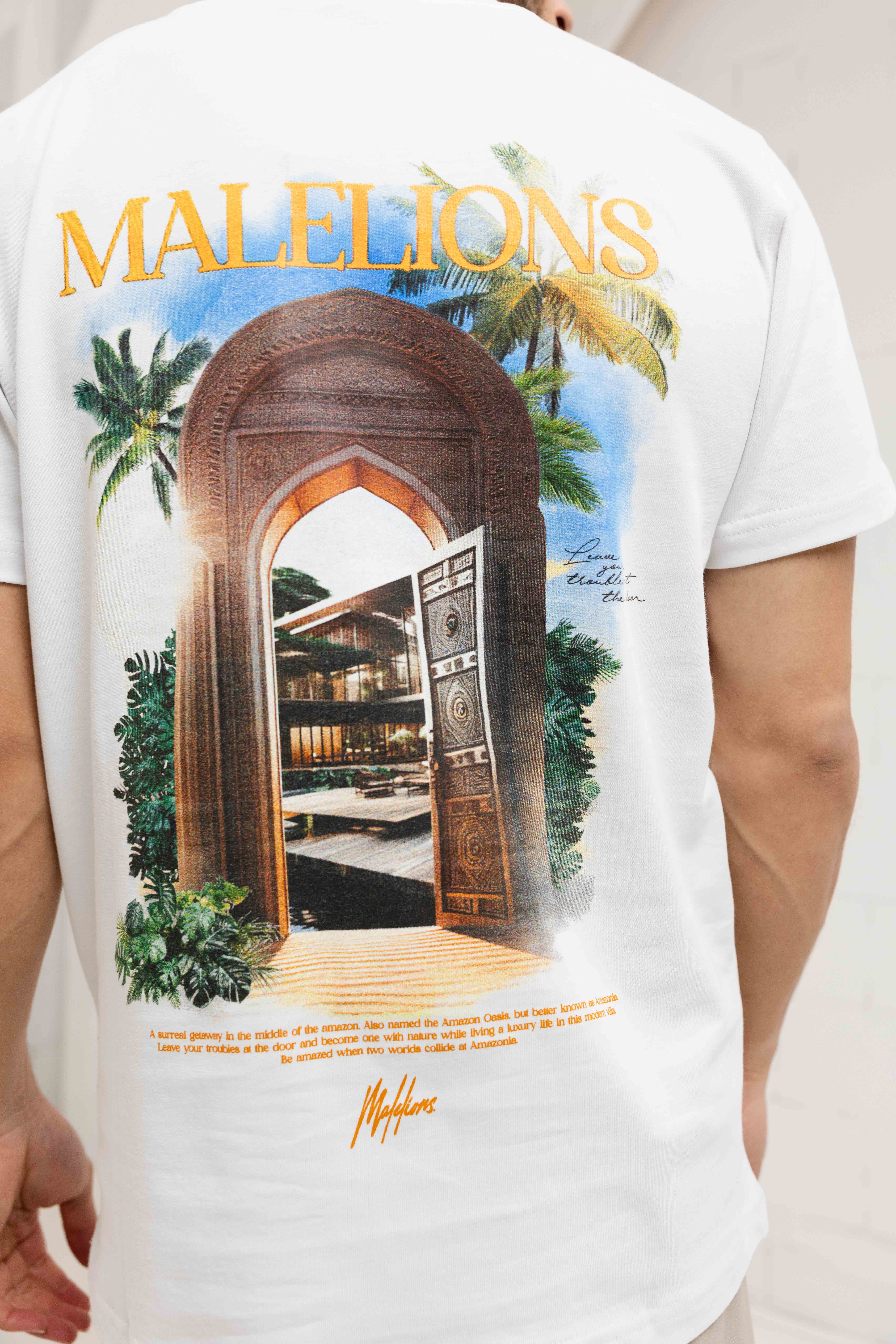 Malelions Amazon T-Shirt Heren Wit