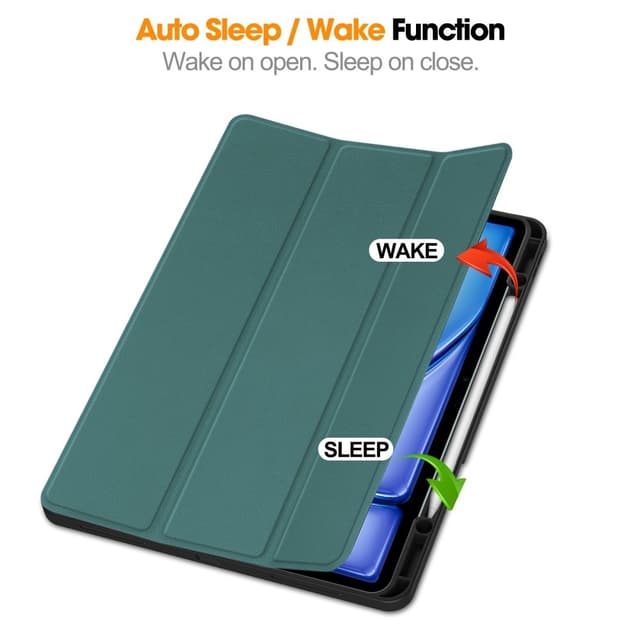 Til iPad Air 13 (2024) Etui Tre-fold Stativ Tablet Cover med Pen Holder